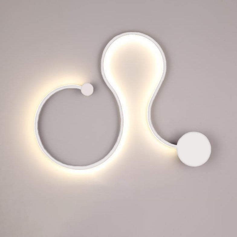 Modern Long Aluminum Snake Shaped Curved Wall Sconce