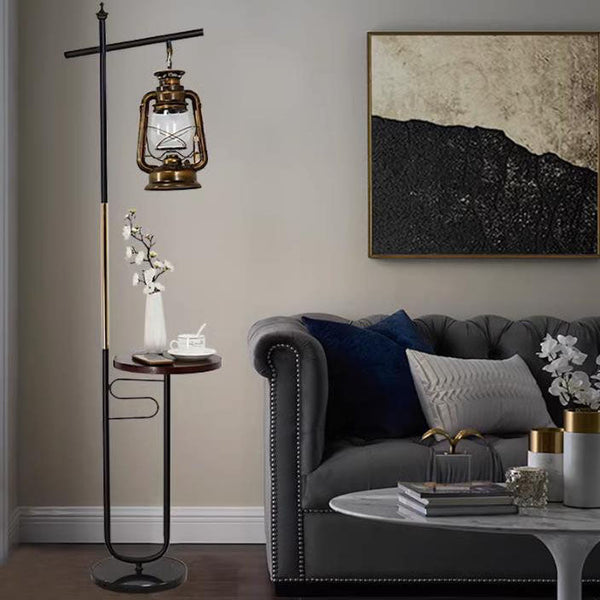 European Black White Floor Lamp