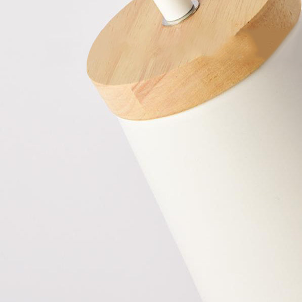 Contemporary Scandinavian Solid Wood Iron Cylinder Wall Sconce