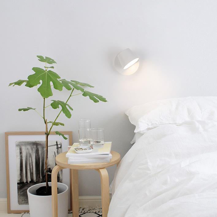 Modern Minimalist Dome Frosted Rotatable LED Reading Wall Sconce