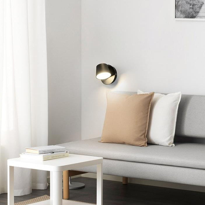 Modern Minimalist Dome Frosted Rotatable LED Reading Wall Sconce