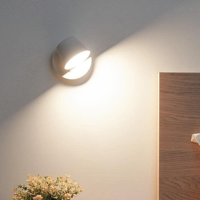 Modern Minimalist Dome Frosted Rotatable LED Reading Wall Sconce