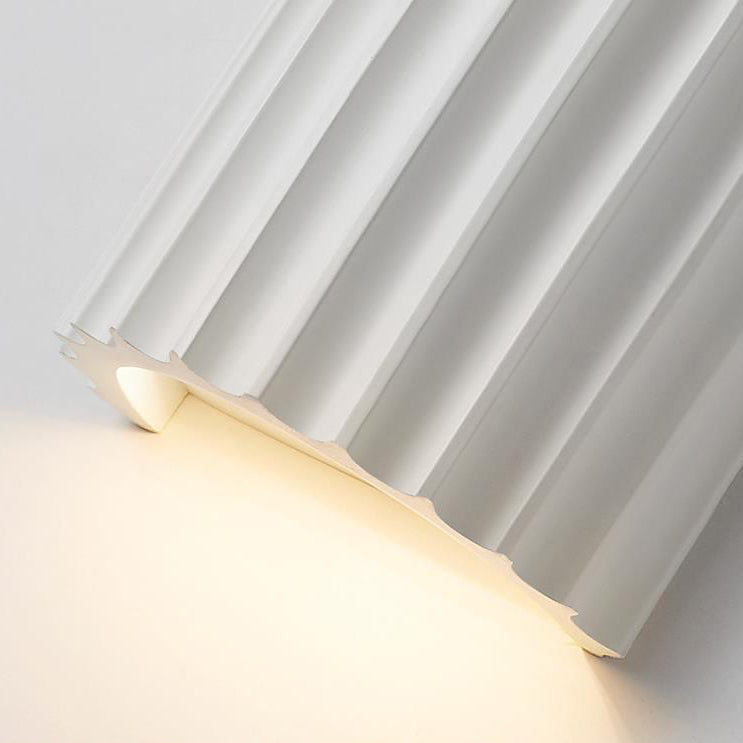 Contemporary Scandinavian Resin Half Column 2-Light Wall Sconce