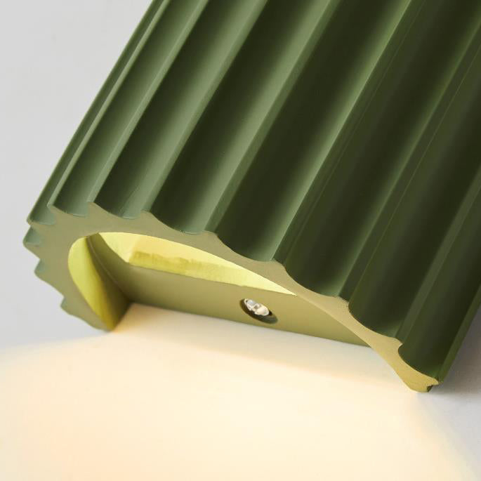 Contemporary Scandinavian Resin Half Column 2-Light Wall Sconce