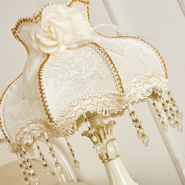 Traditional European Vase Base Resin Fabric Table Lamp