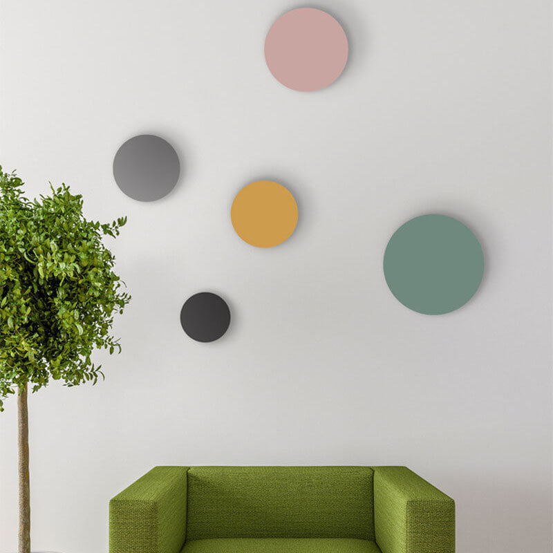 Modern Minimalist Colorful Round Iron LED Wall Sconce