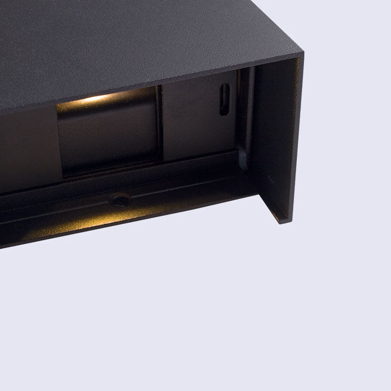 Modern Solid Color Aluminum Square LED Outdoor Wall Light