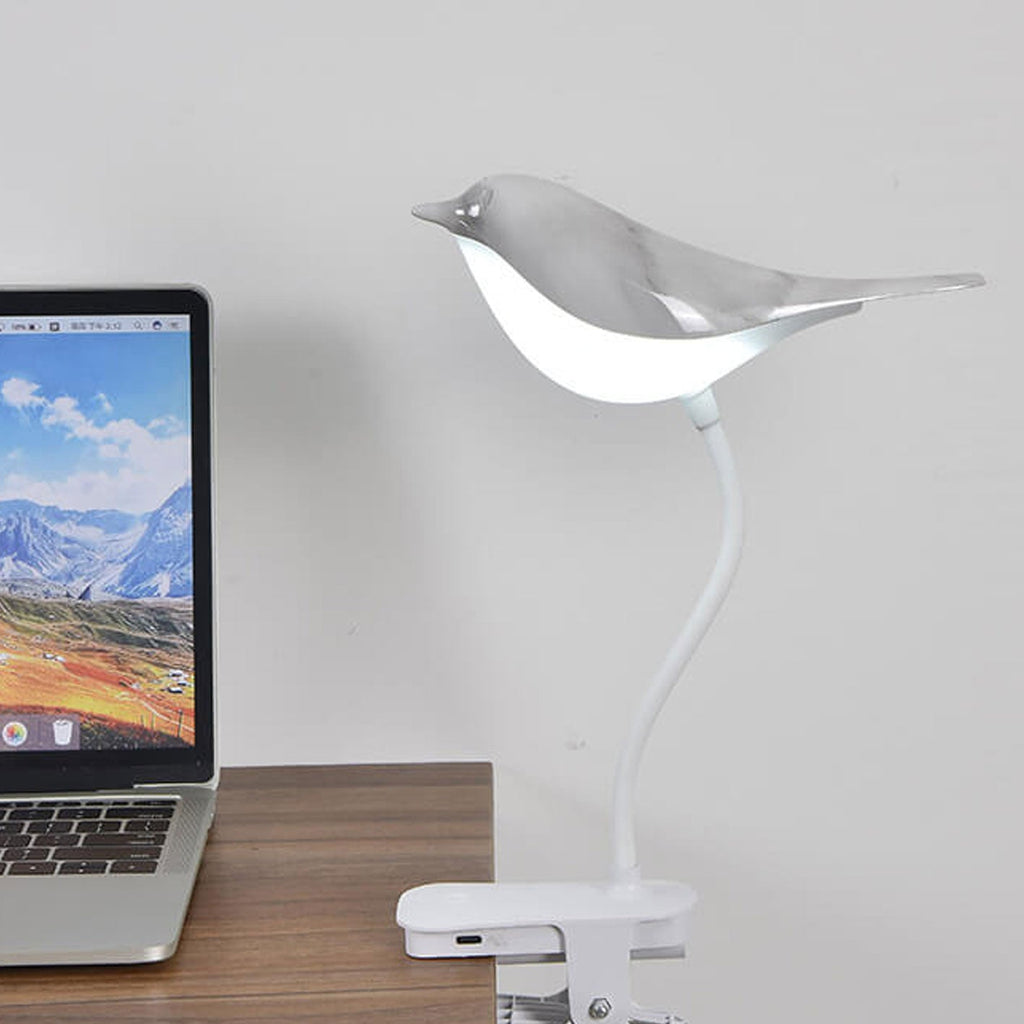 Nordic Creative Bird Clip USB Charging LED Night Table Lamp