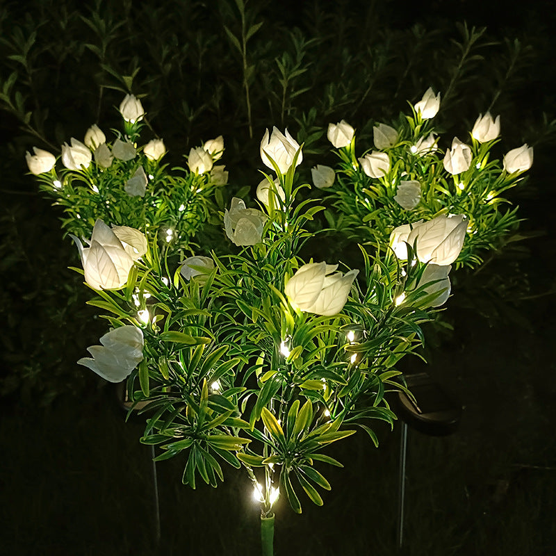 Contemporary White Outdoor Stake Light