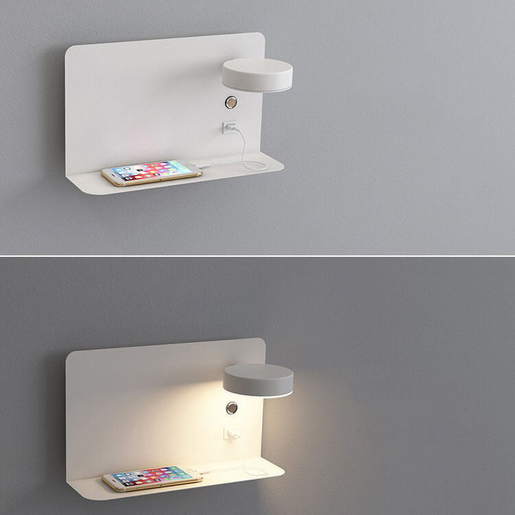 Modern Iron Square LED USB Rechargeable Wall Sconce