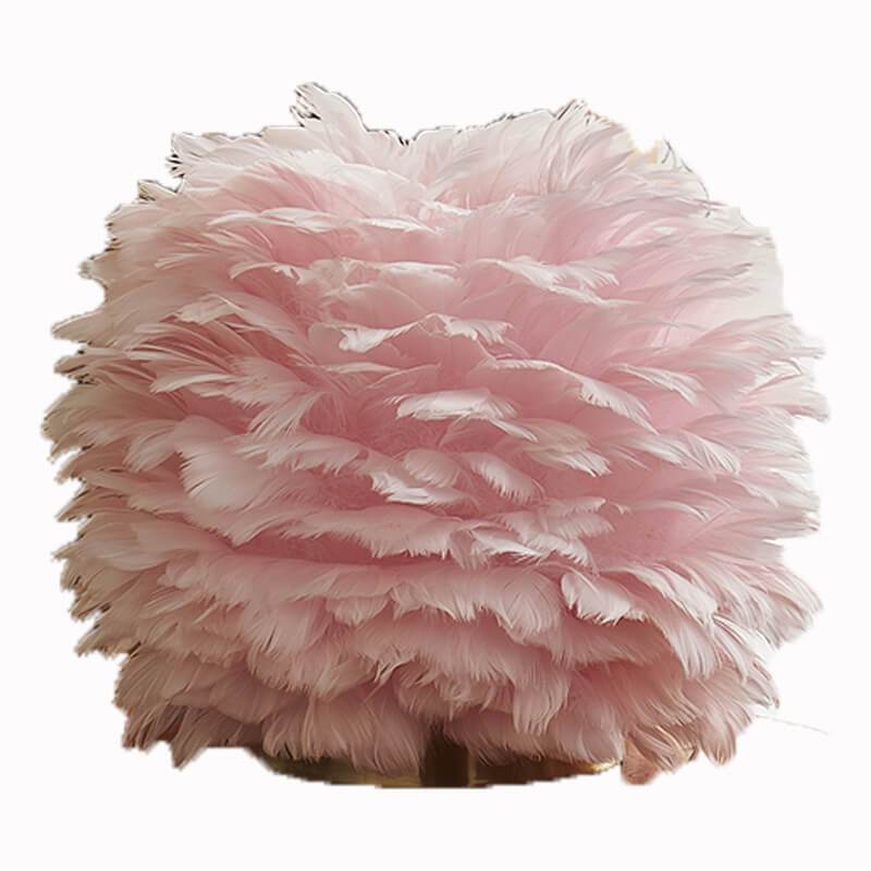 Modern Feather 1-Light Ball-Shaped Table Lamps Table Lamp