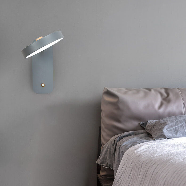 Nordic Simple Round Rotatable Switch LED Reading Wall Sconce