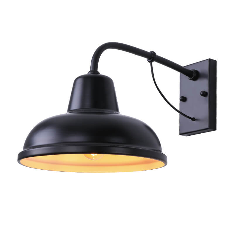Industrial Gooseneck Outdoor Wall Sconce 1-Light