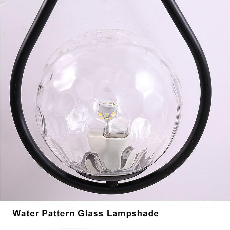 Modern 1-Light Globe Water Drop Armed Wall Sconce