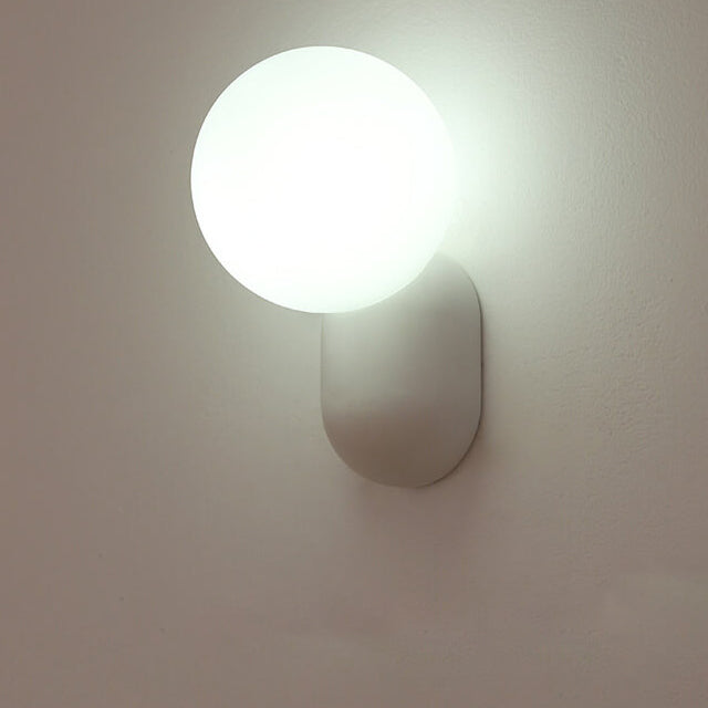 Macaron Cream Style Resin Glass Ball 1-Light Wall Sconce