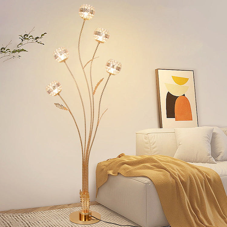 Modern Gold 5-Light Floor Lamp