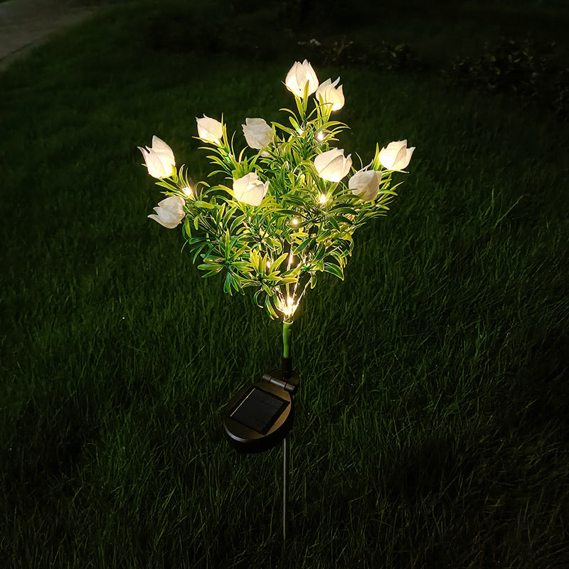 Contemporary White Outdoor Stake Light