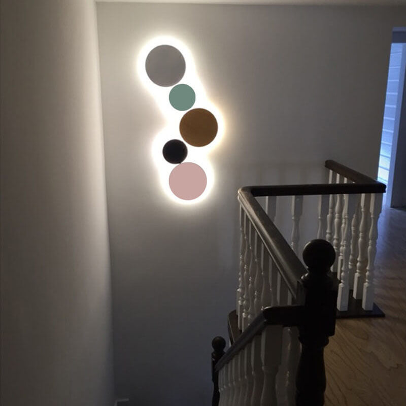 Modern Minimalist Colorful Round Iron LED Wall Sconce