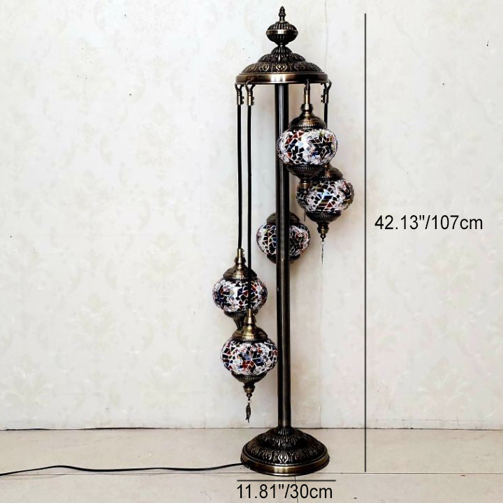 Tiffany Stained Glass 5-Light Floor Lamp