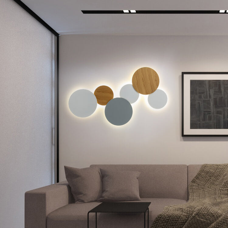 Modern Minimalist Round Eclipse Iron LED Wall Sconce