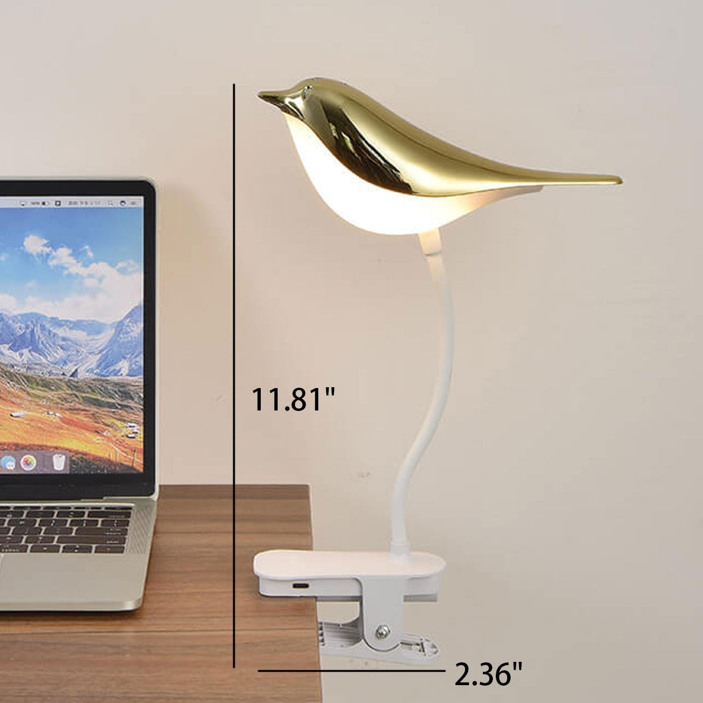 Nordic Creative Bird Clip USB Charging LED Night Table Lamp