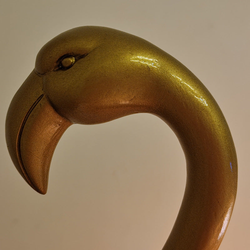 Nordic Goose Feather Metal Flamingo Ball 1-Light Table Lamp