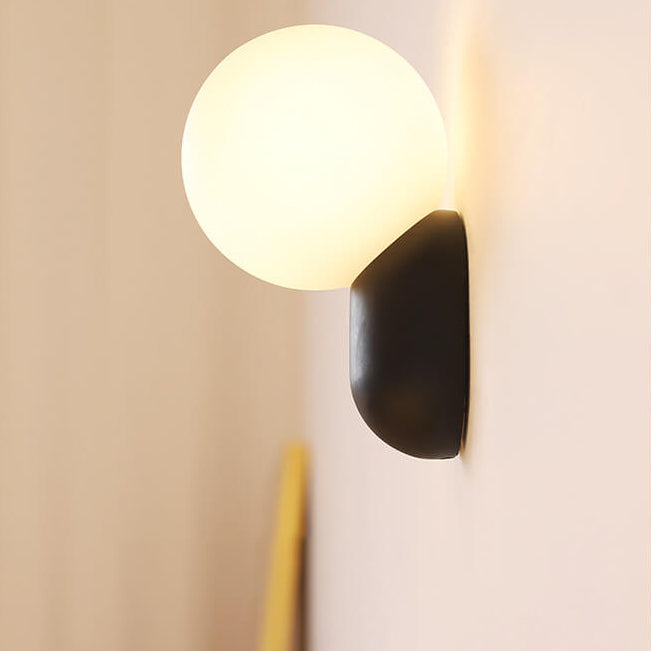 Macaron Cream Style Resin Glass Ball 1-Light Wall Sconce
