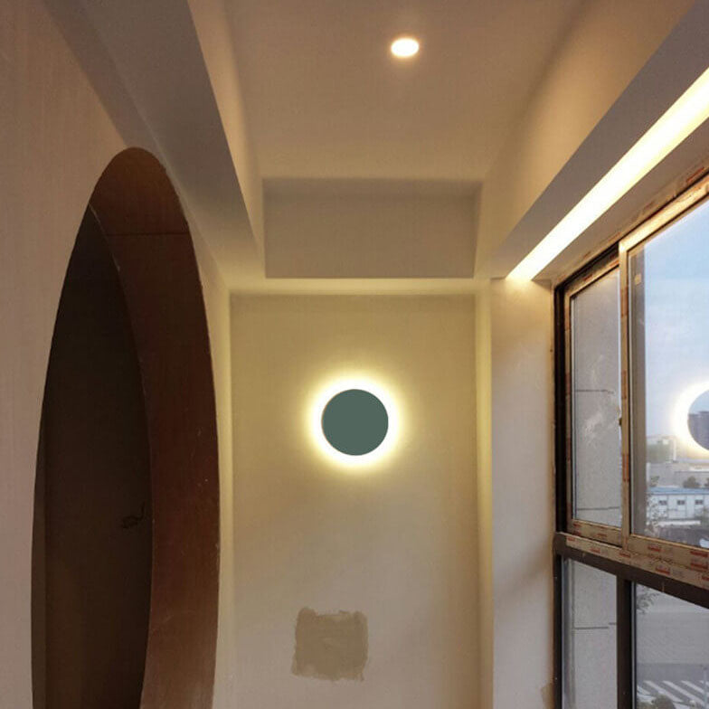 Modern Minimalist Colorful Round Iron LED Wall Sconce