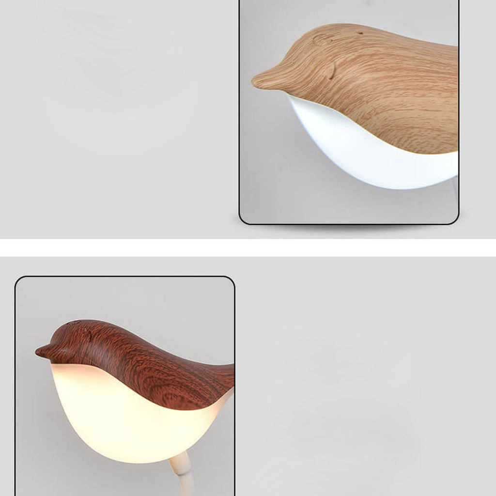 Nordic Creative Bird Clip USB Charging LED Night Table Lamp