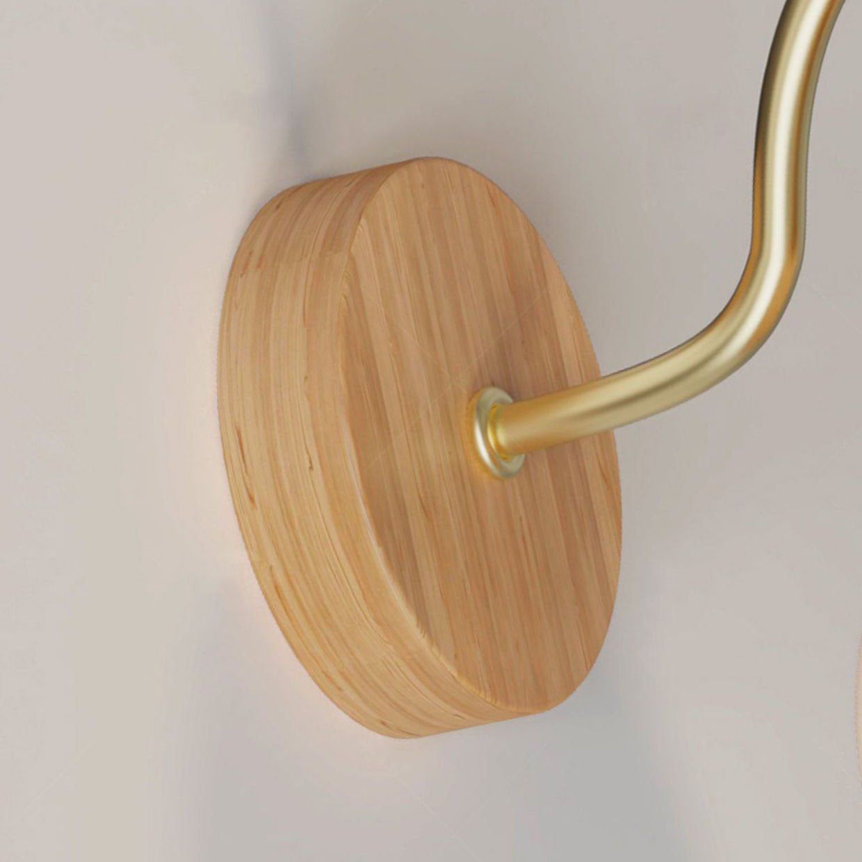 Contemporary Nordic Iron Glass Striped Round Log Wall Sconce