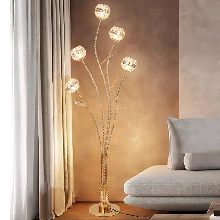 Modern Gold 5-Light Floor Lamp