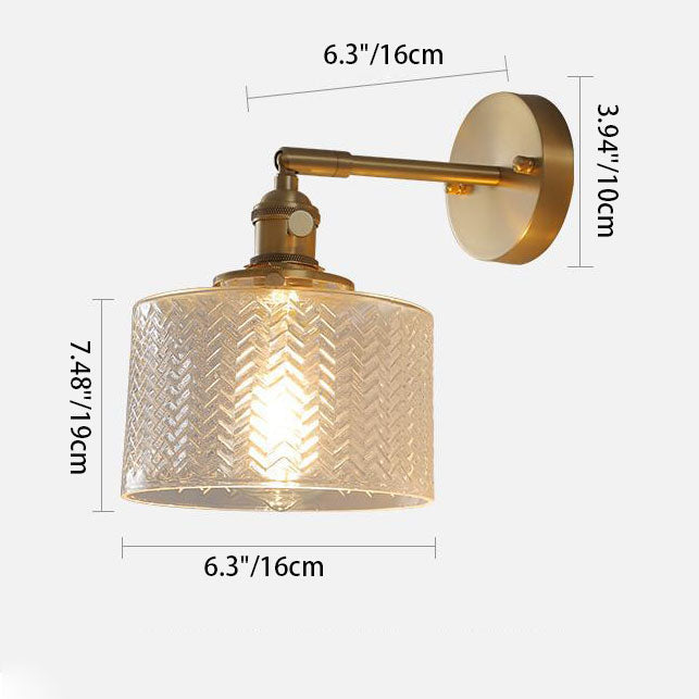 Nordic Minimalist Creative Brass Cylinder Wall Sconce