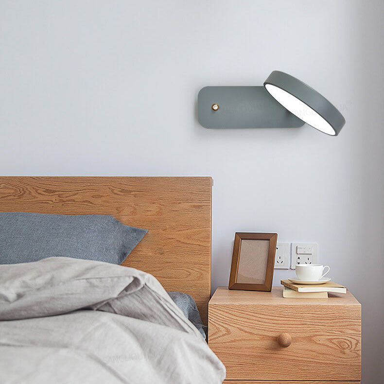 Nordic Simple Round Rotatable Switch LED Reading Wall Sconce