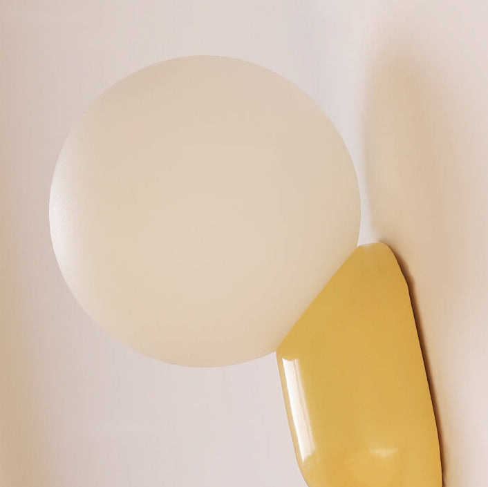 Macaron Cream Style Resin Glass Ball 1-Light Wall Sconce