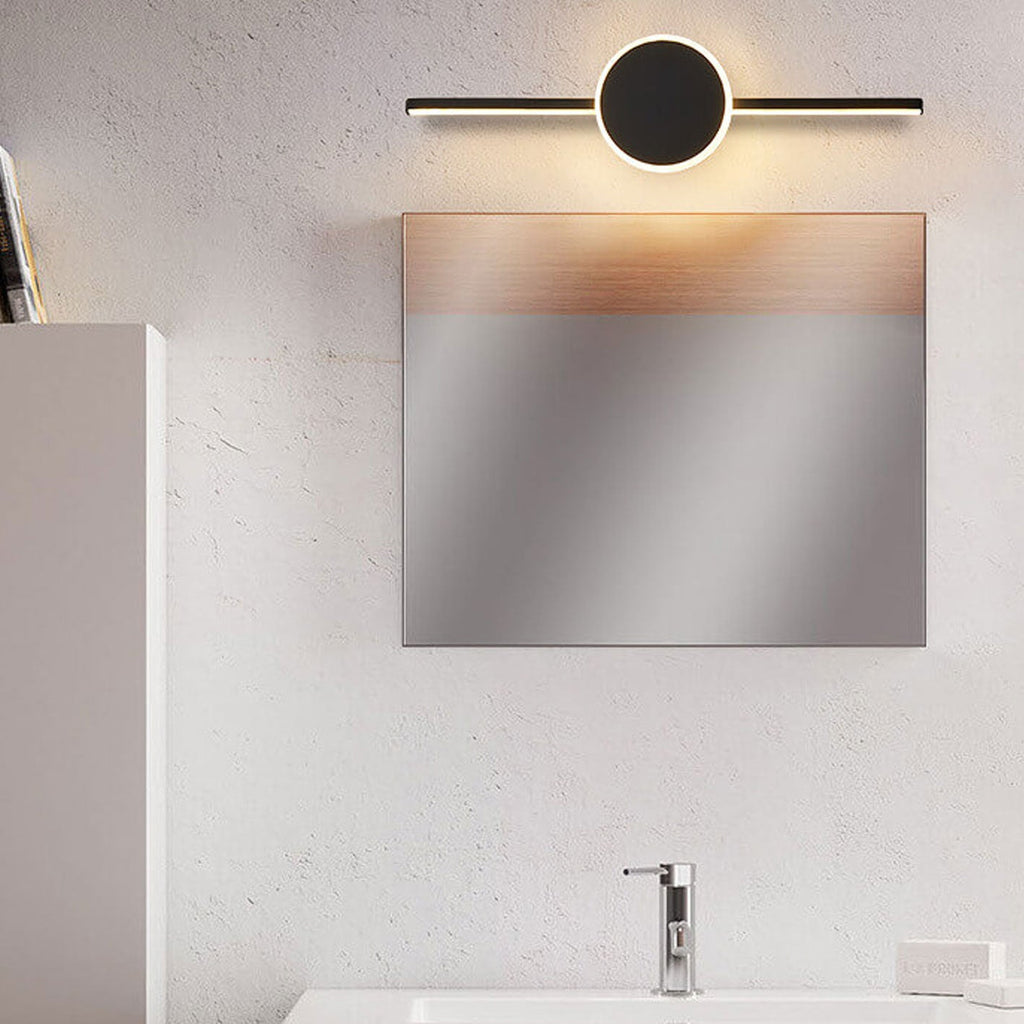 Nordic Minimalist Long Disc LED Bathroom Vanity Wall Sconce