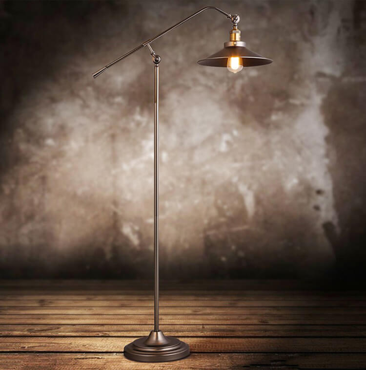 Industrial Bronze Floor Lamp