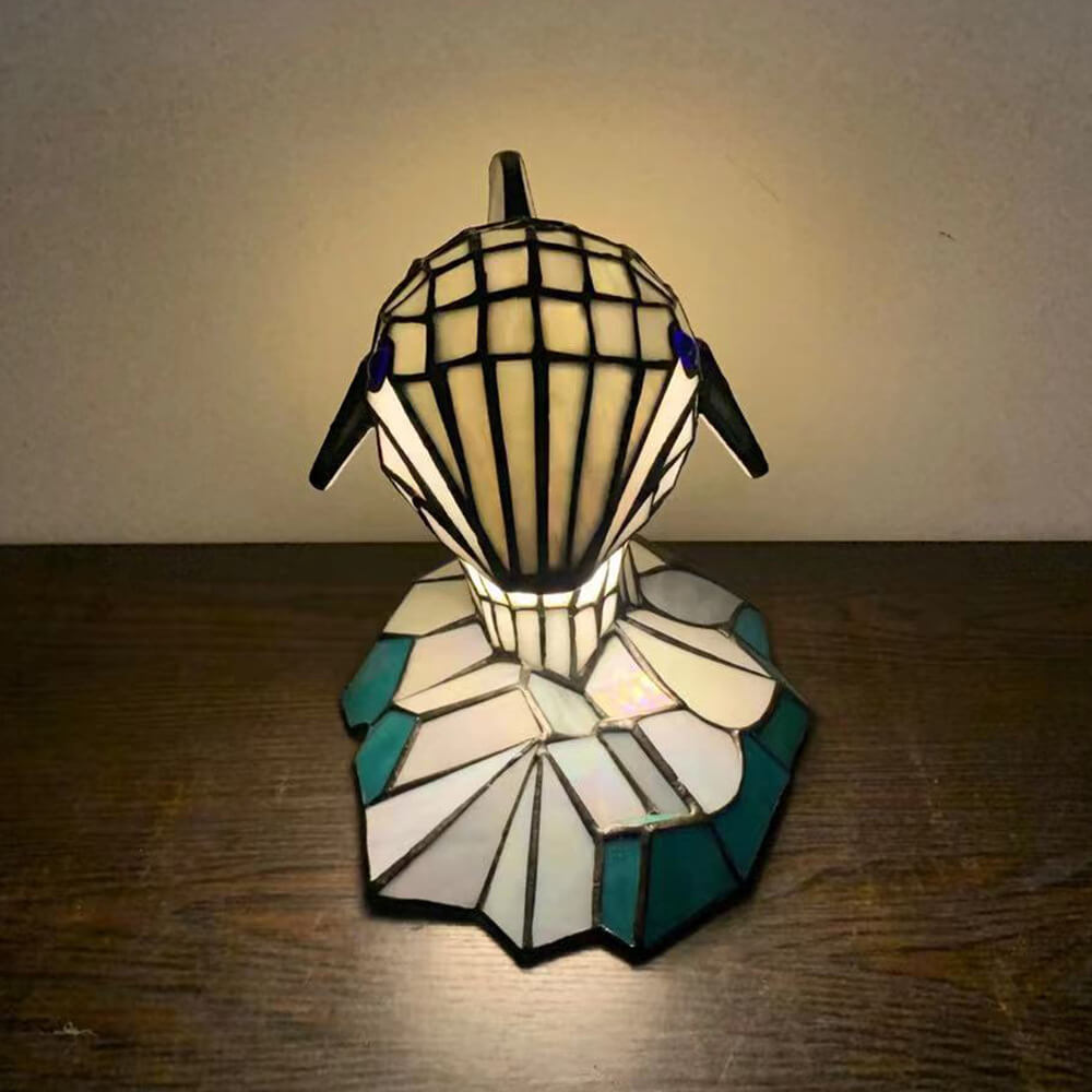Tiffany Creative Animal Stained Glass 1-Light Table Lamp
