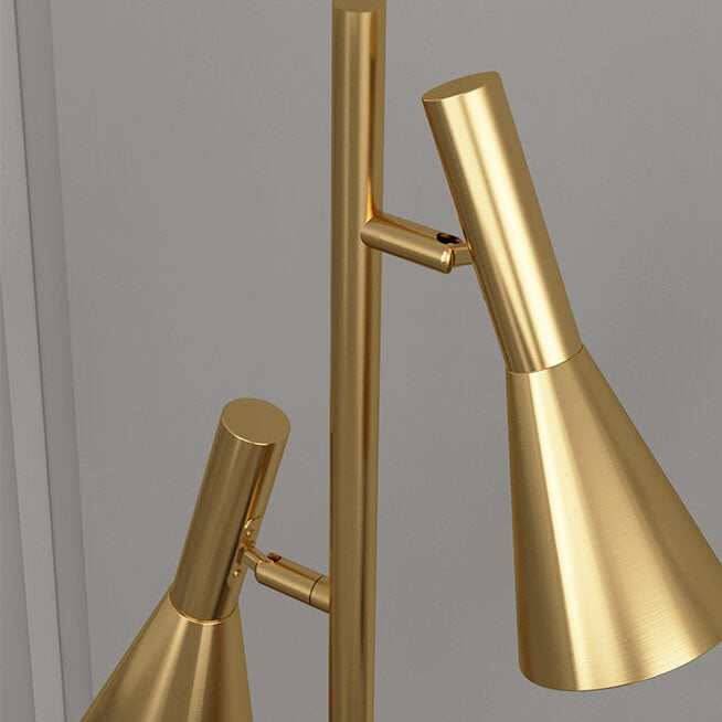 Modern Minimalist Gold 2-Light Floor Lamp