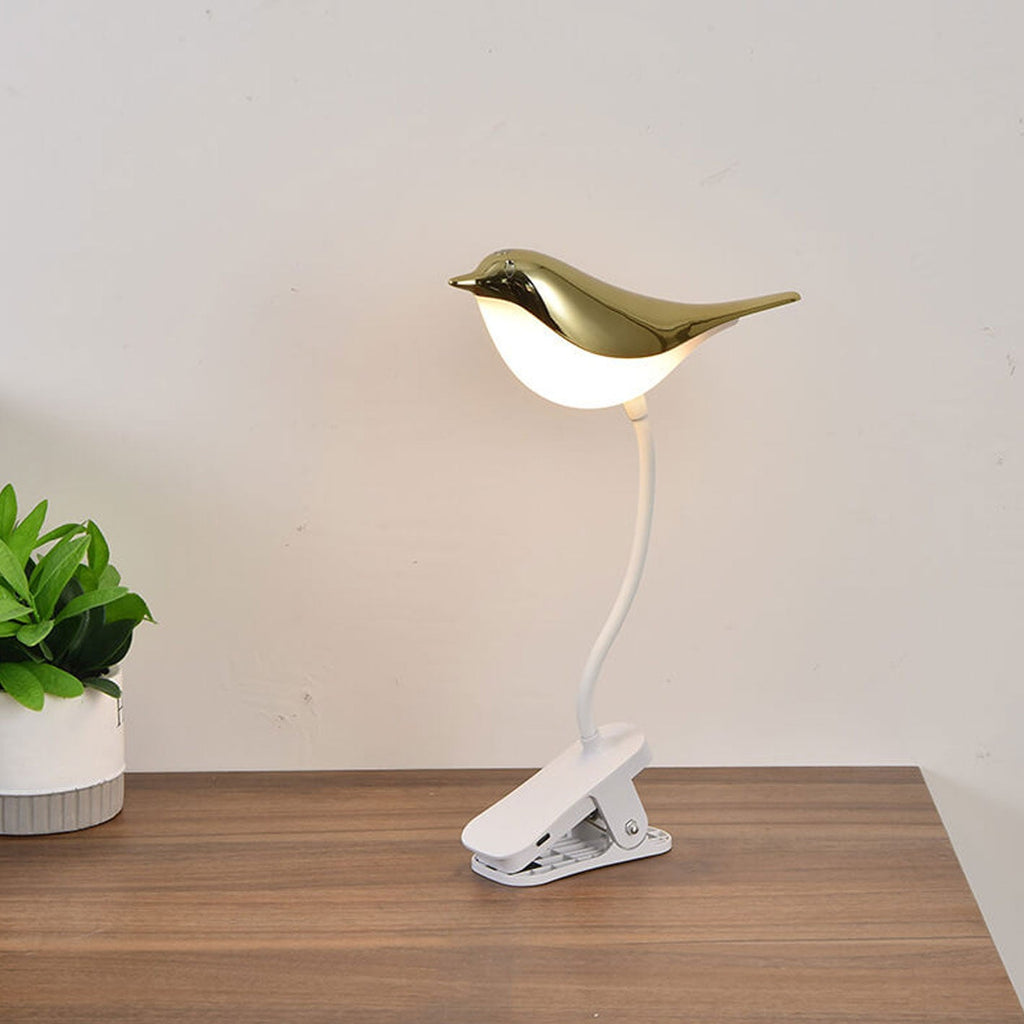 Nordic Creative Bird Clip USB Charging LED Night Table Lamp