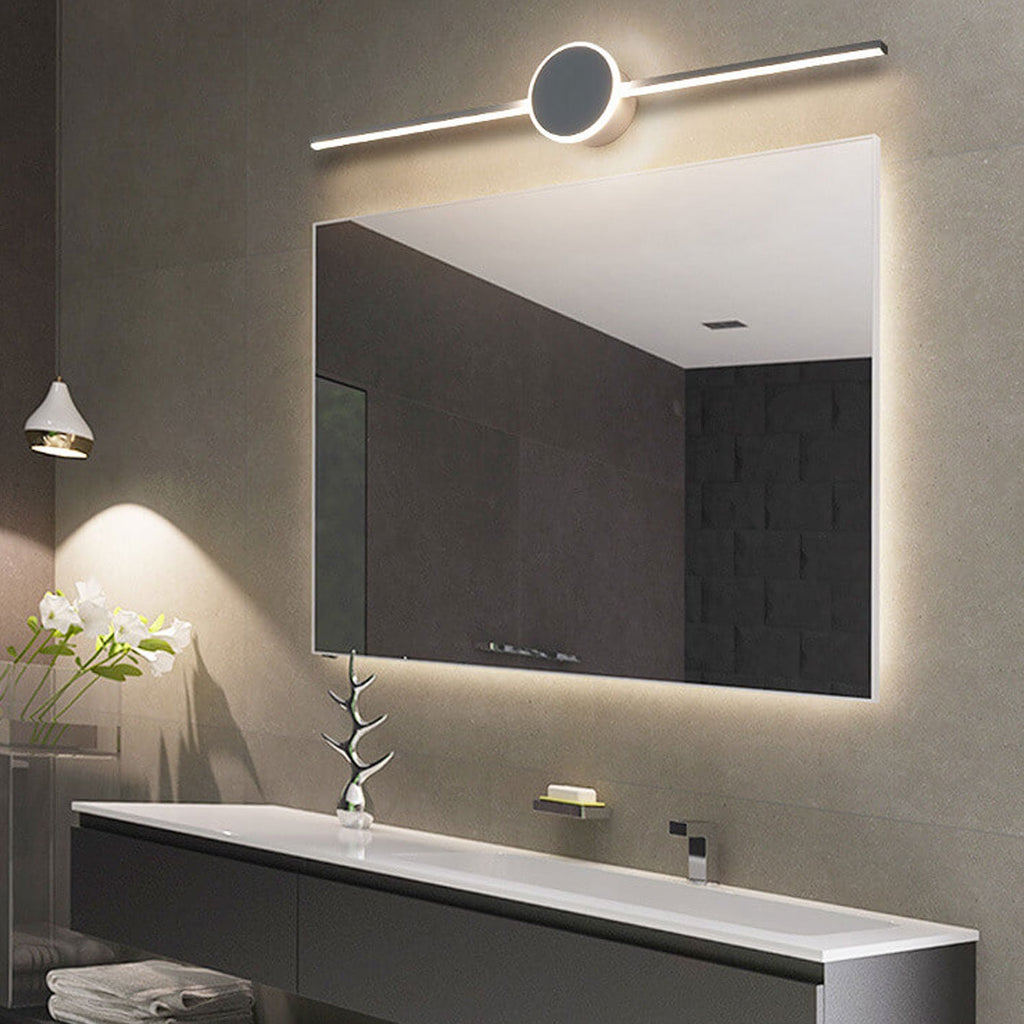 Nordic Minimalist Long Disc LED Bathroom Vanity Wall Sconce