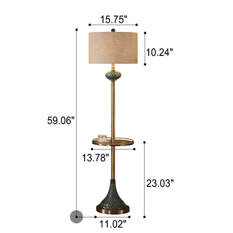 European Brown Floor Lamp