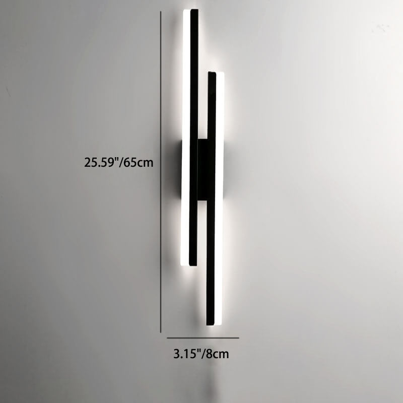 Modern Minimalist Lines Iron Acrylic LED Wall Sconce