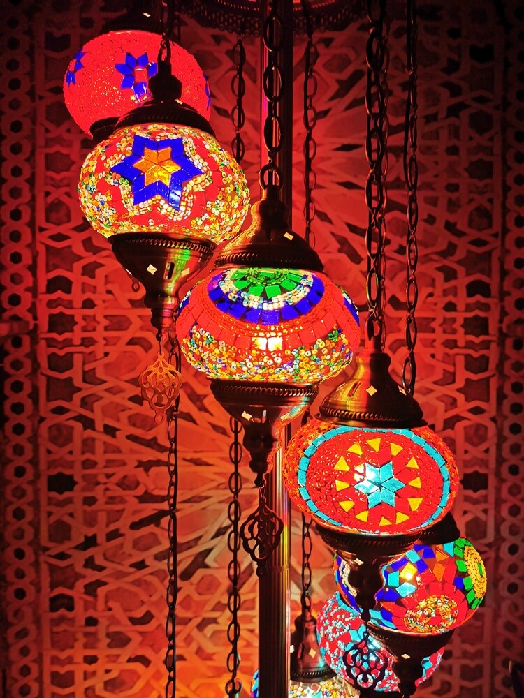 Vintage Multicolor 9-Light Floor Lamp