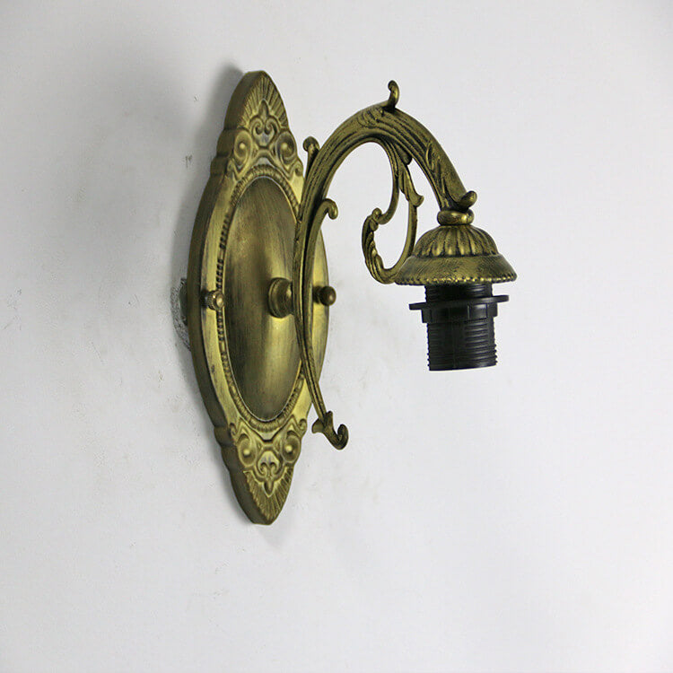 Vintage Tiffany Petals Stained Glass 1-Light Wall Sconce