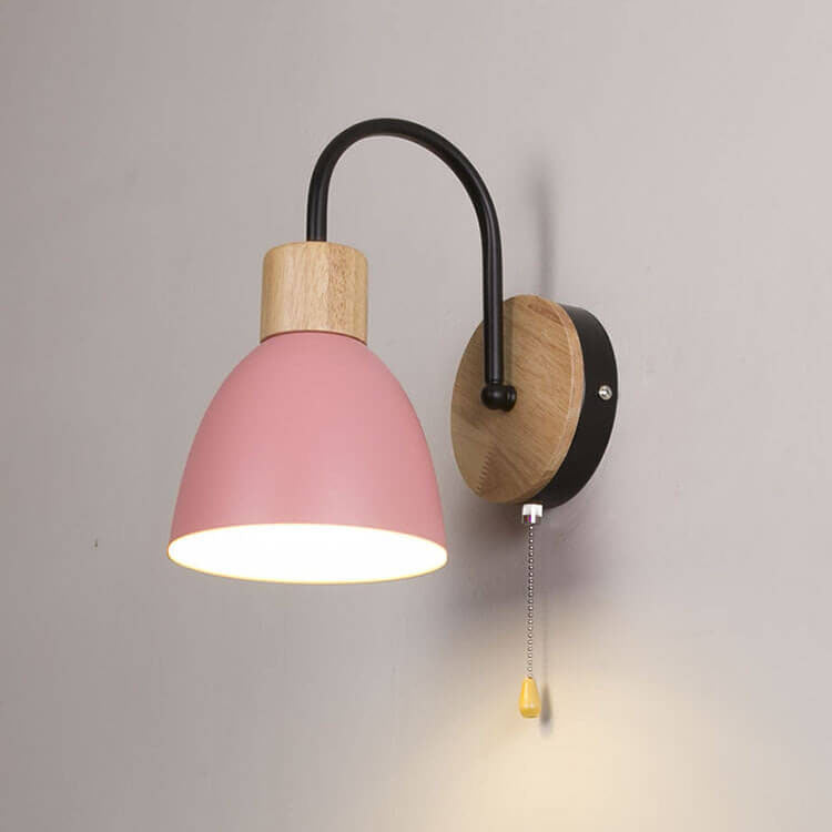 Nordic Macaron 1-Light Zipper Switch Wall Sconce