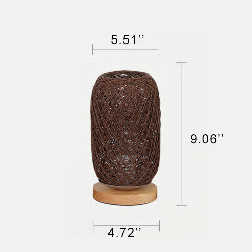 Creative Twine Rattan Ball LED Dimmable Table Lamp