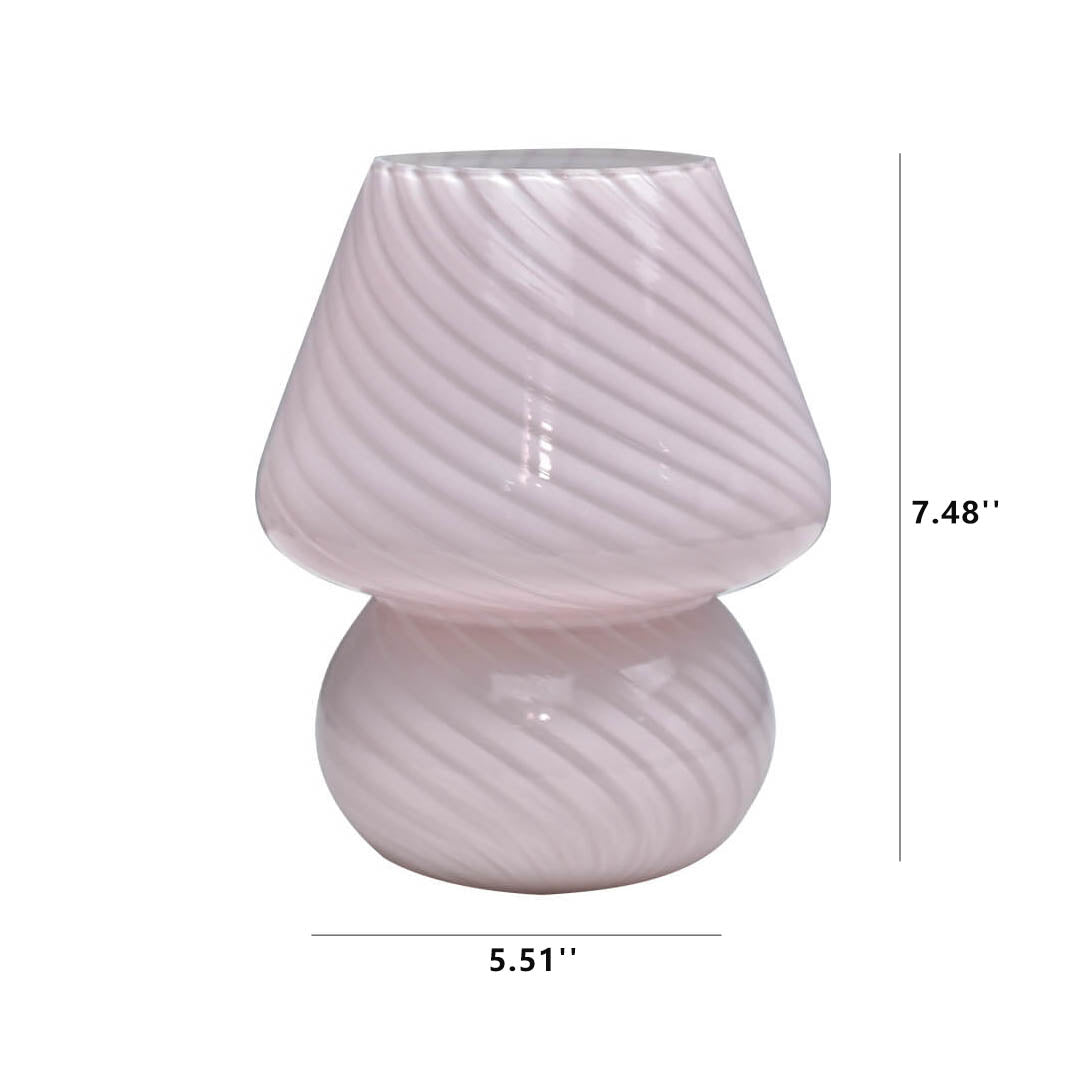 Retro Creative Glass Mushroom 1-Light LED Night Table Lamp