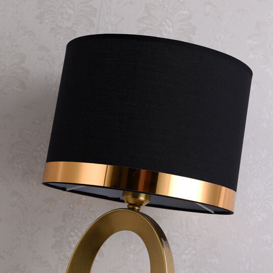 Modern Fabric Ring-Base 1-Light Table Lamp