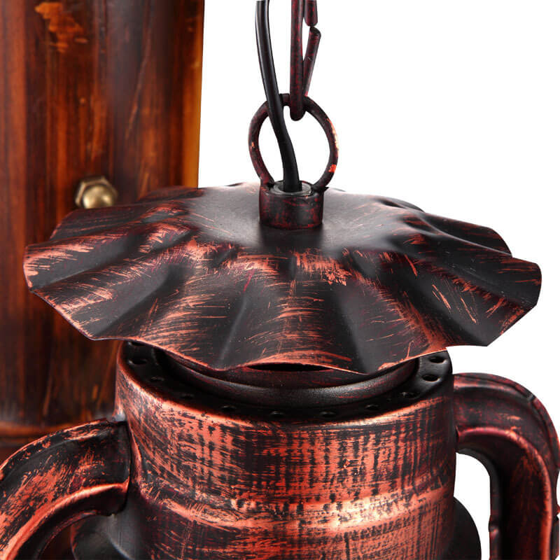 Vintage Horse Lantern Iron 1-Light Wall Sconce
