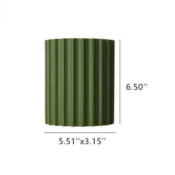 Macaron Resin Striped Half Cylinder 1-Light Wall Sconce